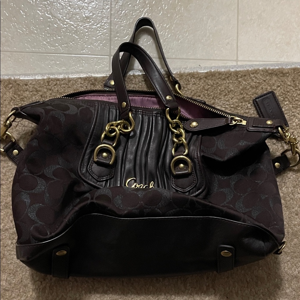 Coach Black and Brown Satchel